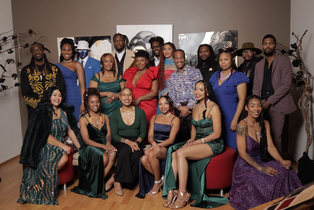 Group photograph at the 2024 Black & Boujee Art Exhibit