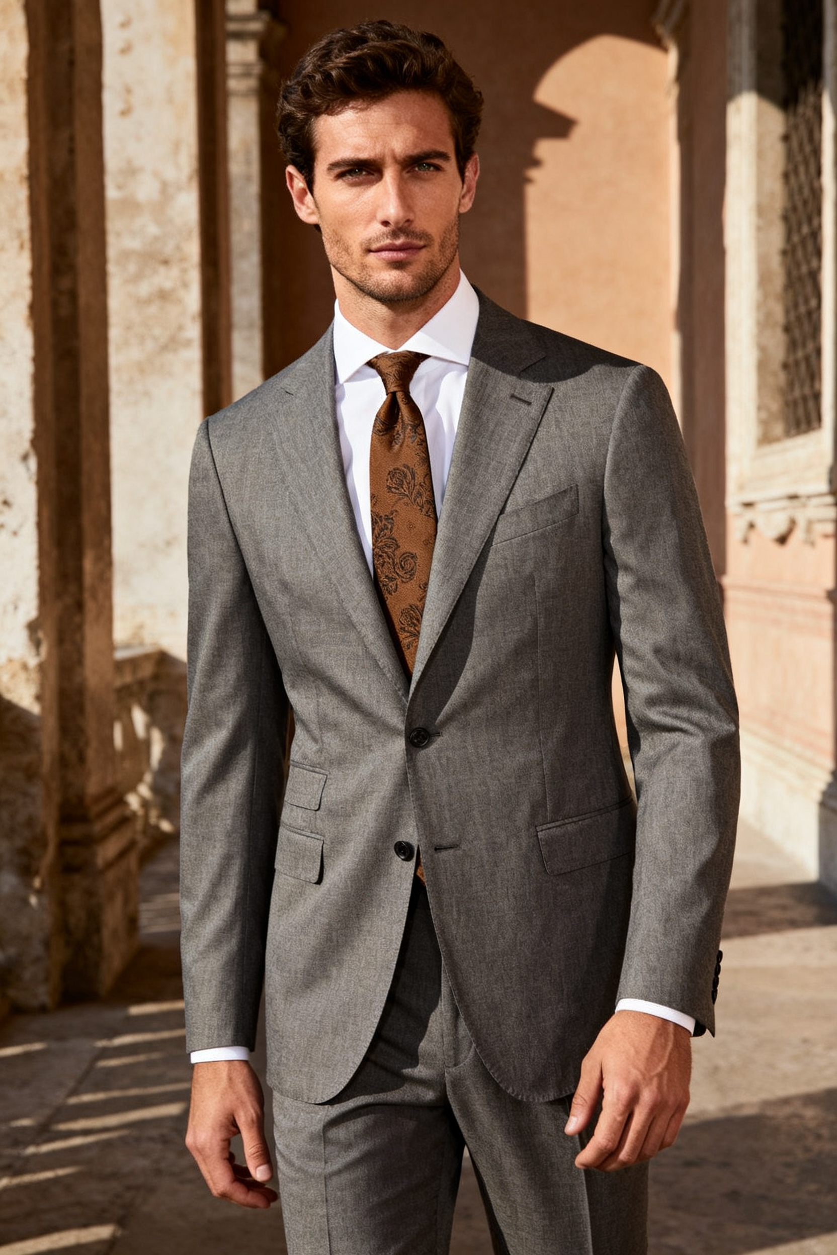 RHODES medium gray suit