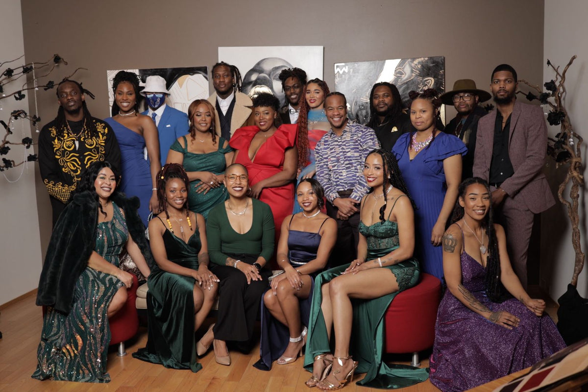 Group photograph at the 2024 Black & Boujee Art Exhibit