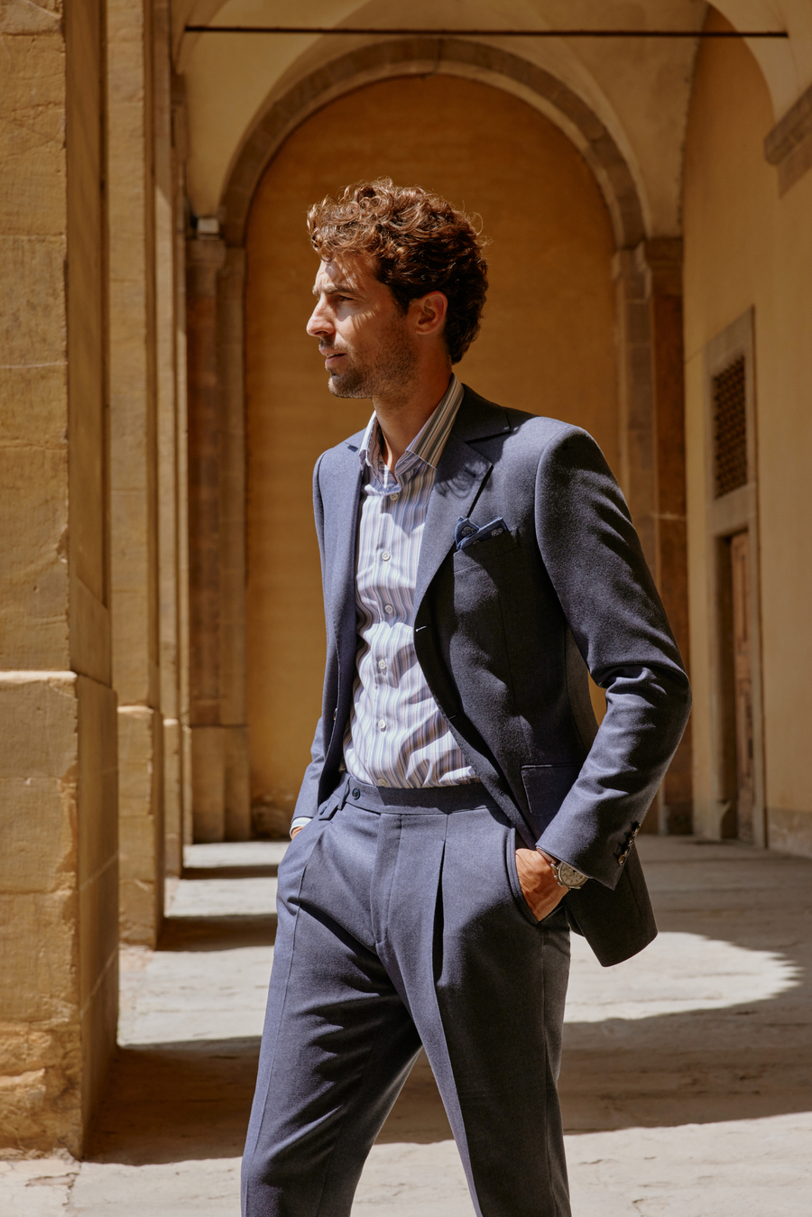 SLATE Custom Blue Suit by Self-Made Couture