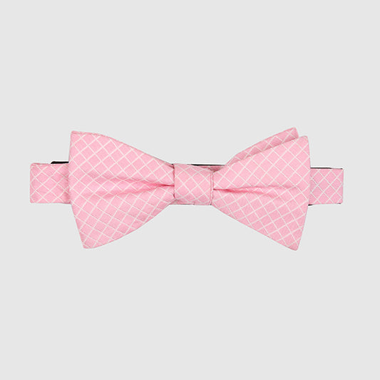 Pink Striped Bow Tie
