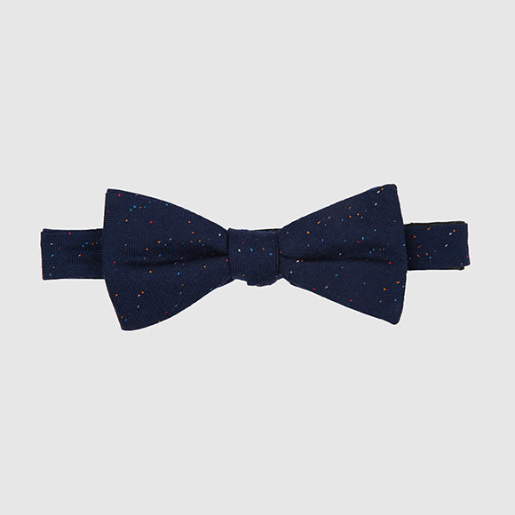Navy Blue Rainbow Dotted Bow Tie