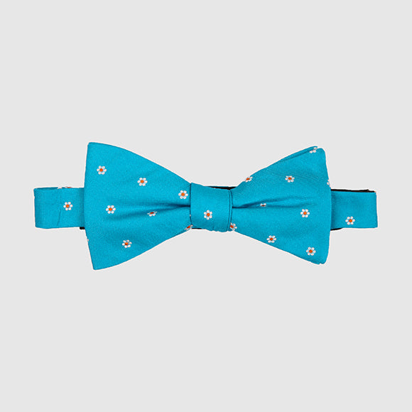 Azure Blossom Bow Tie