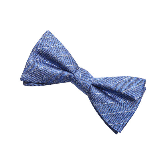 Light Blue Stripe Bow Tie