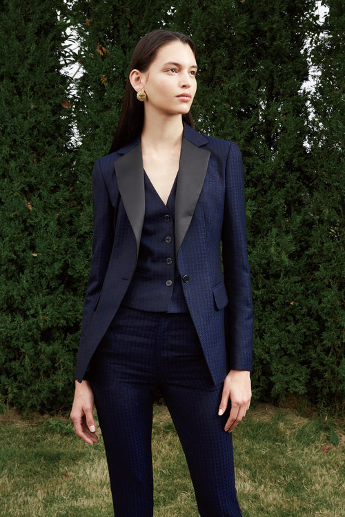 Leslie Custom Blue Tuxedo by Self-Made Couture