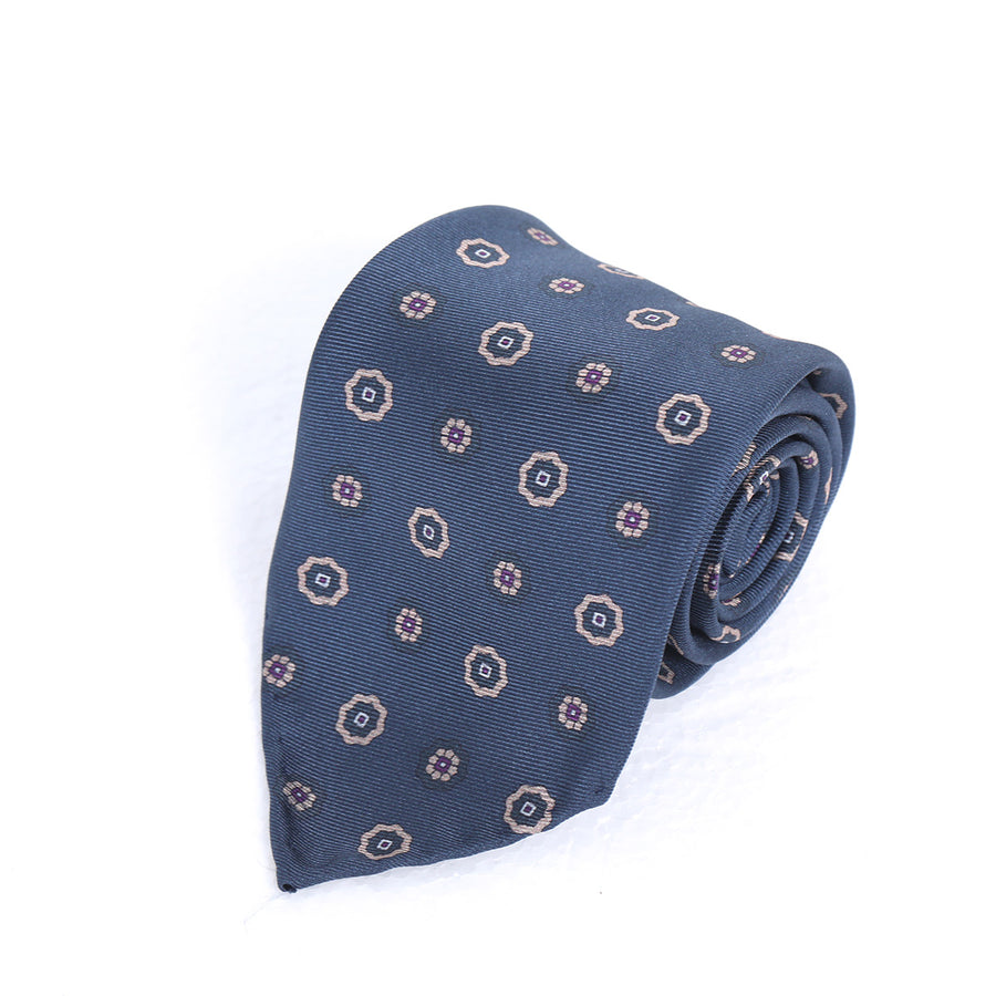 Tan Purple Charm Tie