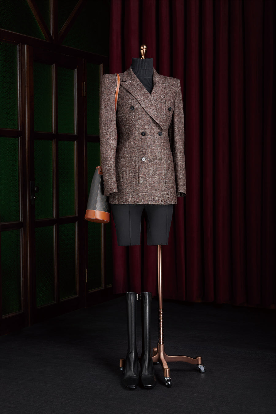 Riley Custom Brown Plaid Suit by Self-Made Couture