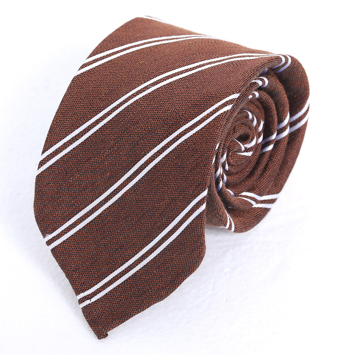 Brown Elegance Stripe Tie