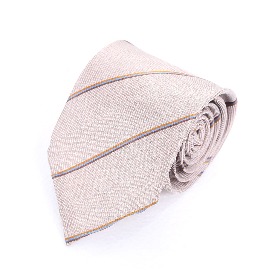 Narrow Nude Stripe Tie