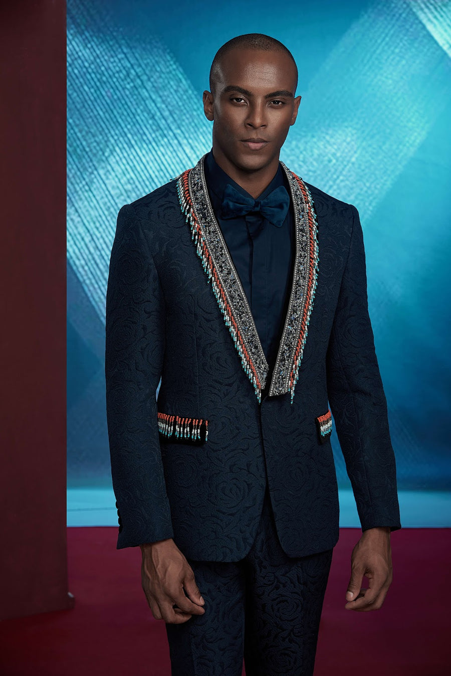 JEAN Custom Blue Tuxedo by Self-Made Couture