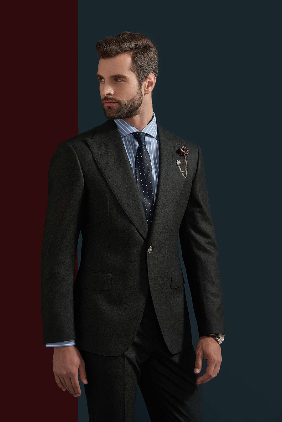 KEMEL Custom Green Plaid Suit by Self-Made Couture