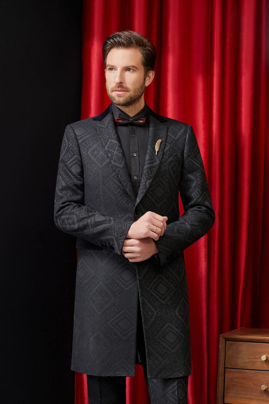 MAYFIELD Custom Black Suit by Self-Made Couture