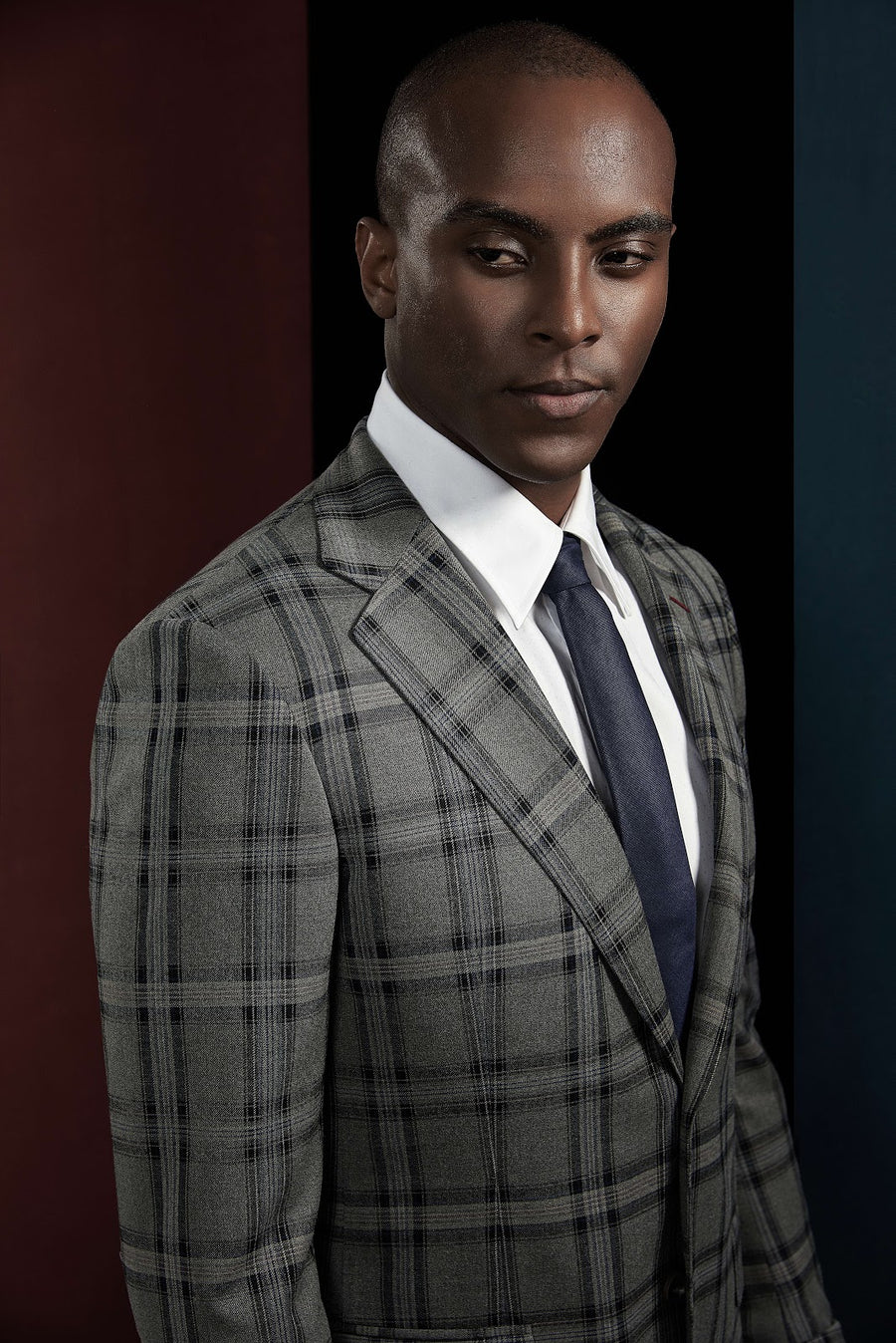 MCKAY Custom Grey Plaid Suit by Self-Made Couture