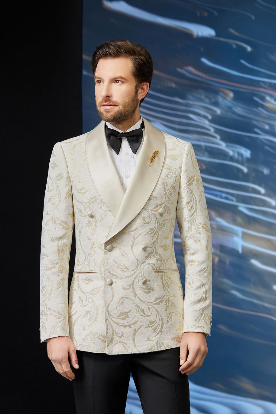PRYOR Custom White Tuxedo by Self-Made Couture