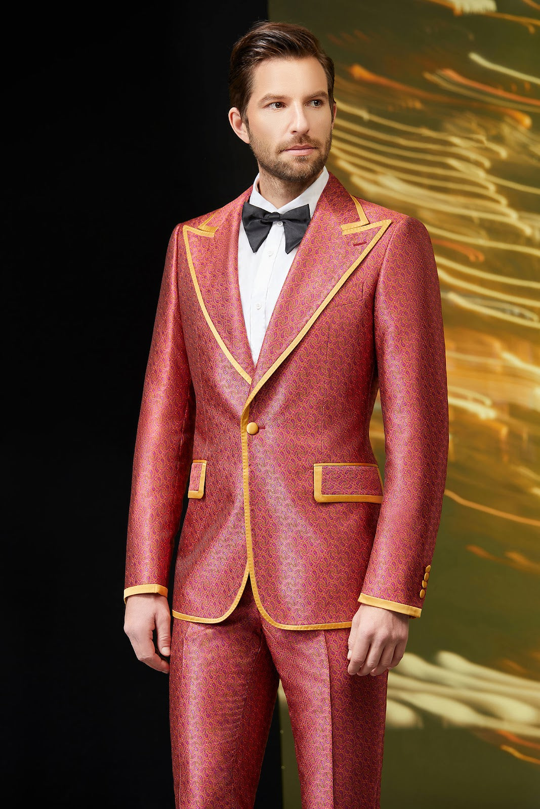 RAND Custom Red Tuxedo by Self-Made Couture
