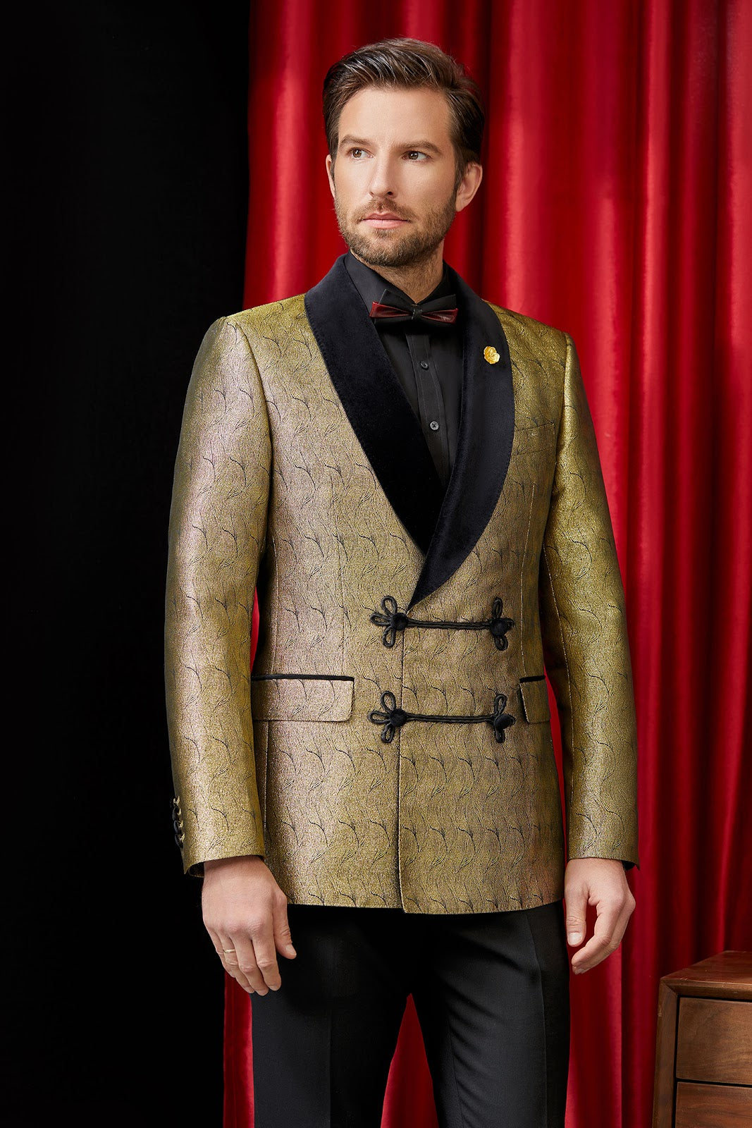 TREVOR Custom Gold Tuxedo by Self-Made Couture