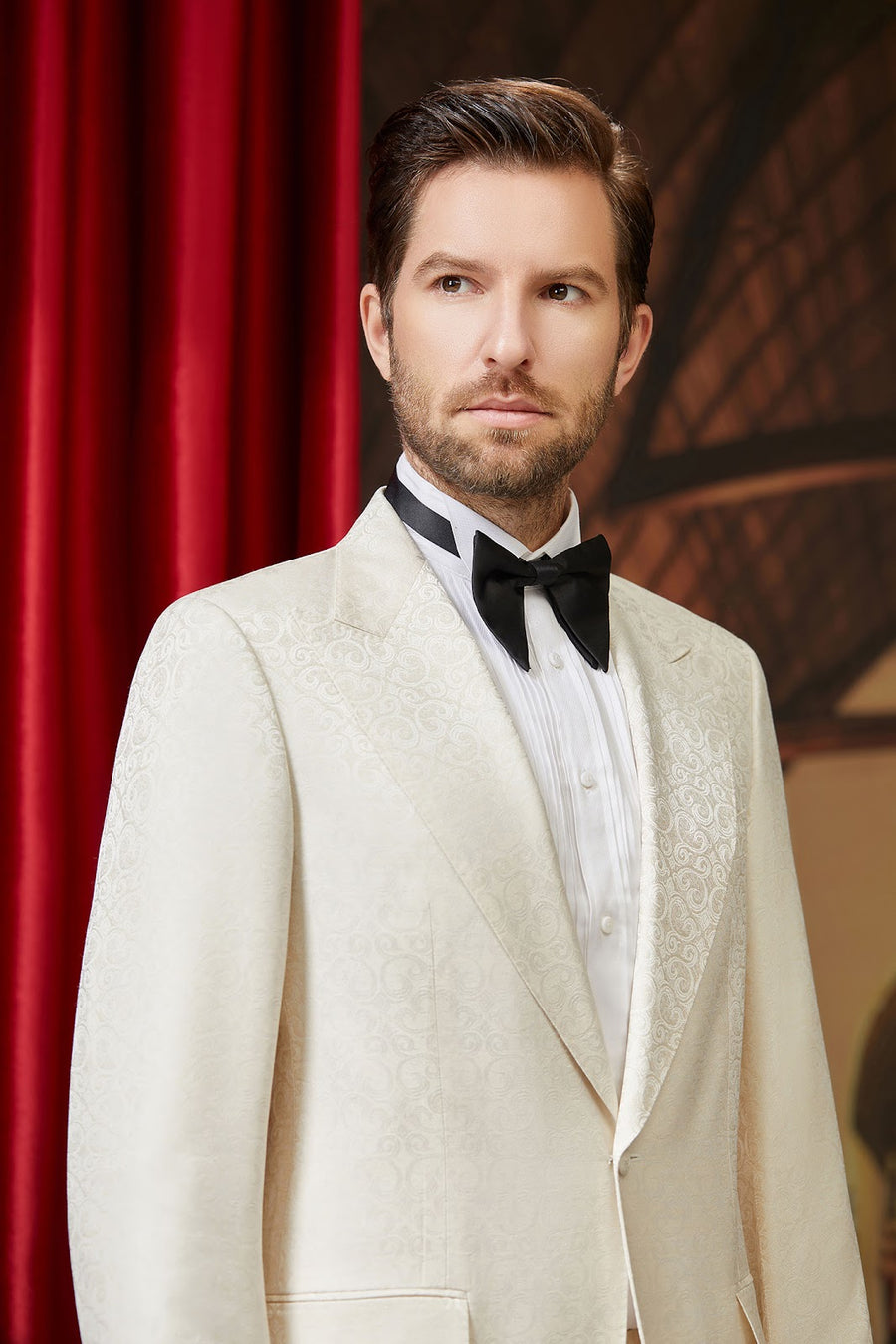 WESLEY Custom Cream Tuxedo by Self-Made Couture