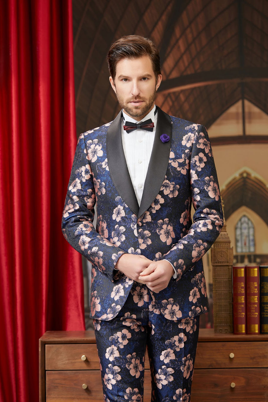 WILEY Custom Floral Tuxedo by Self-Made Couture