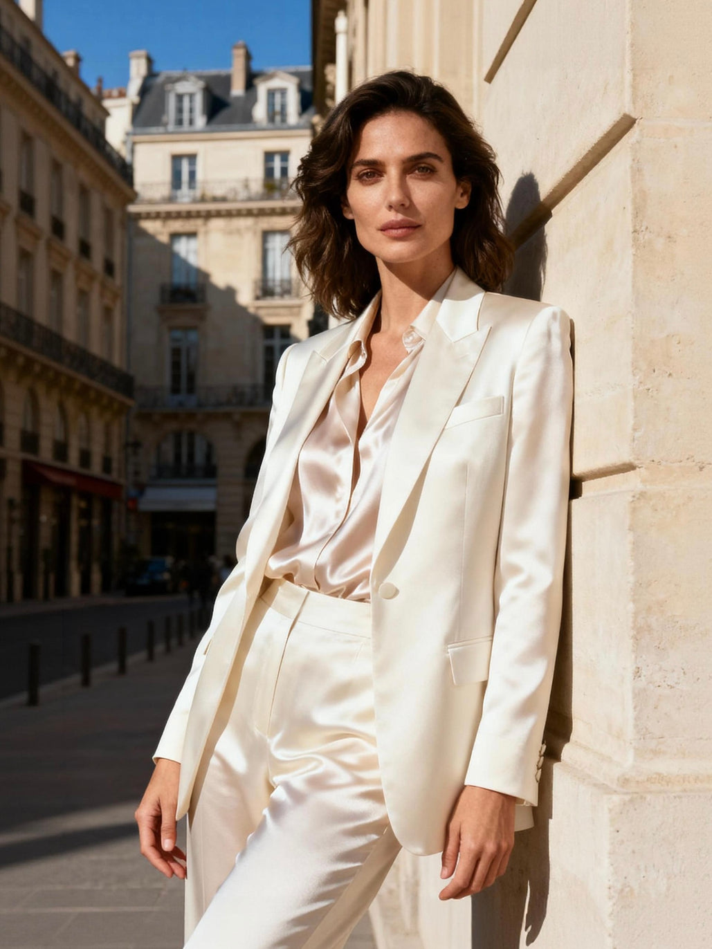 CASSIDY white tailored suit