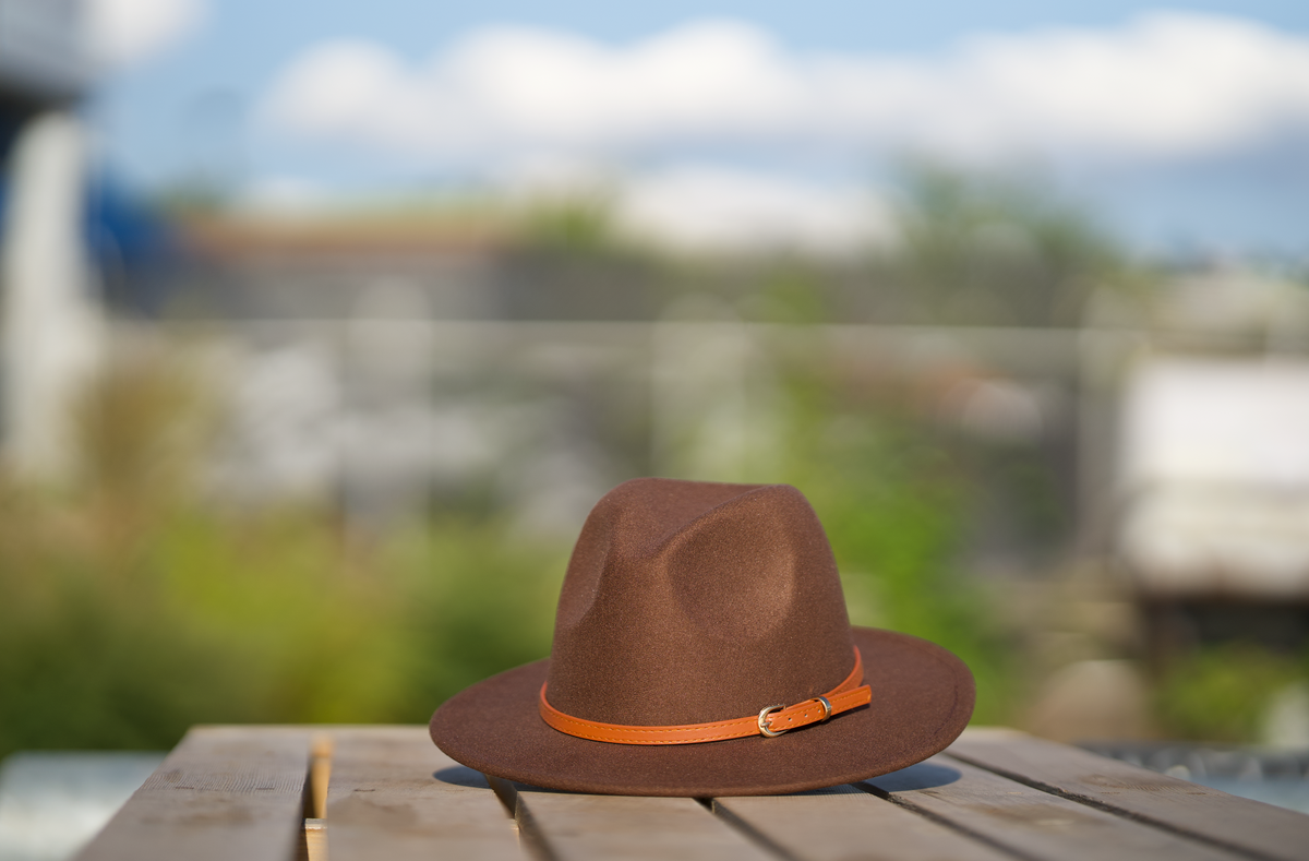 Coffee Brown Fedora Hat