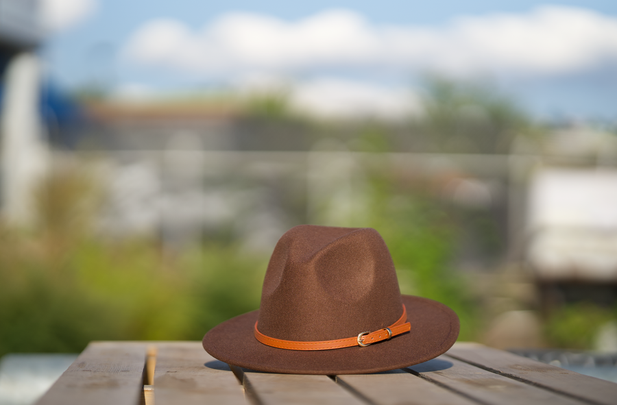 Coffee Brown Fedora Hat