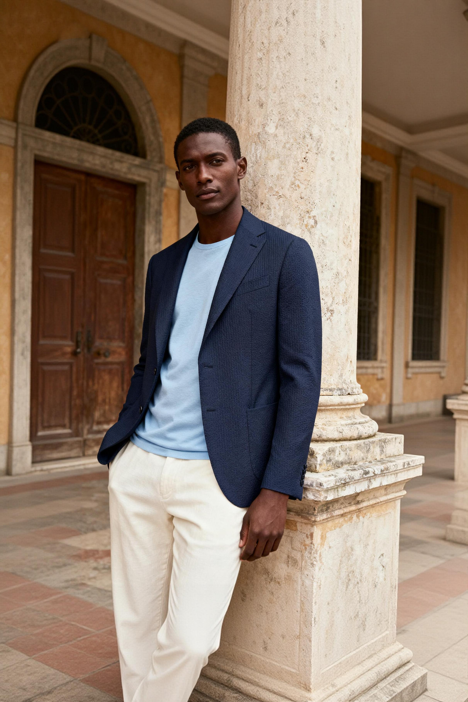 LAURENT navy look