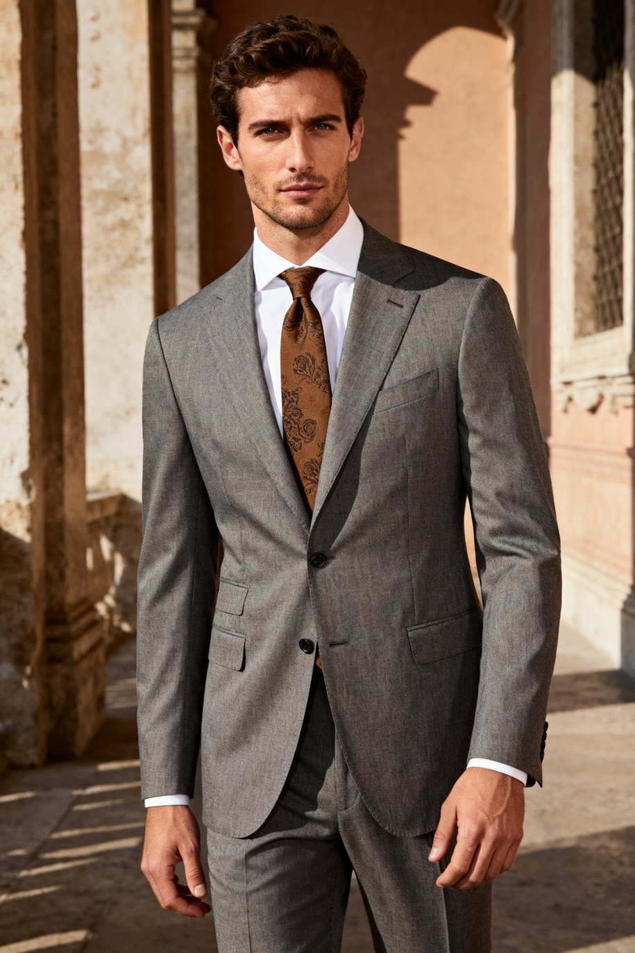 RHODES medium gray suit