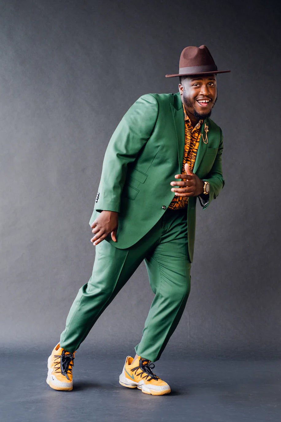 HAYNESWORTH Custom Green Suit by Self-Made Couture