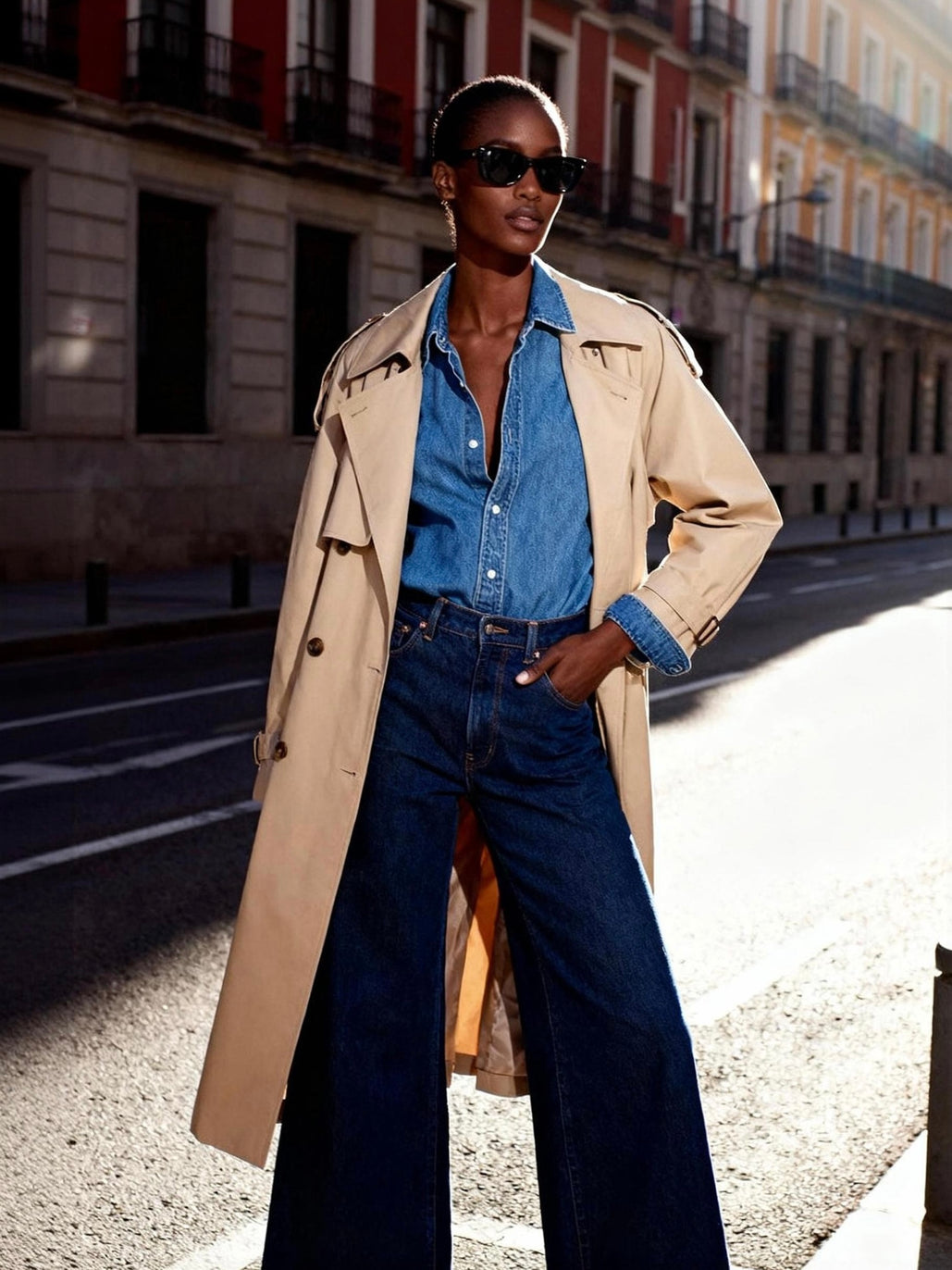 MONTGOMERY blue tailored outerwear look