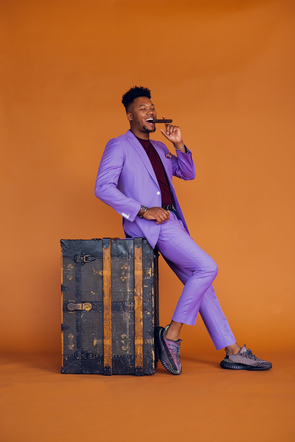 RAI Custom Lilac Suit by Self-Made Couture