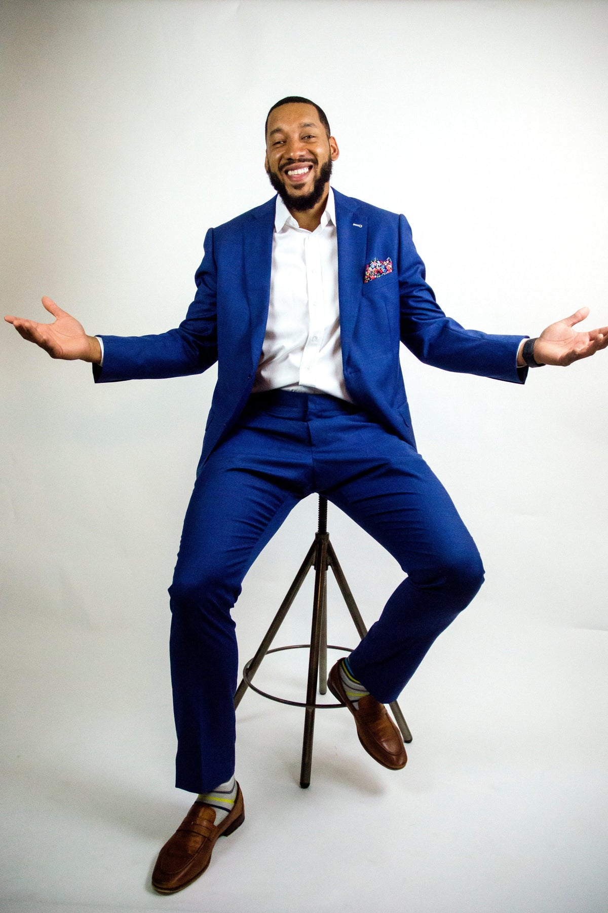 CALDWELL Custom Blue Suit by Self-Made Couture
