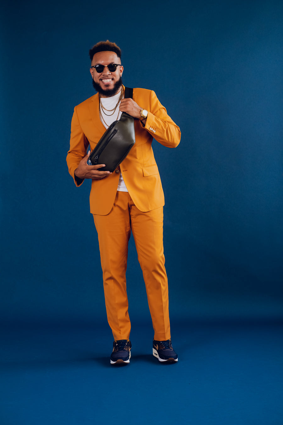 SPENCER Custom Burnt Orange Suit by Self-Made Couture