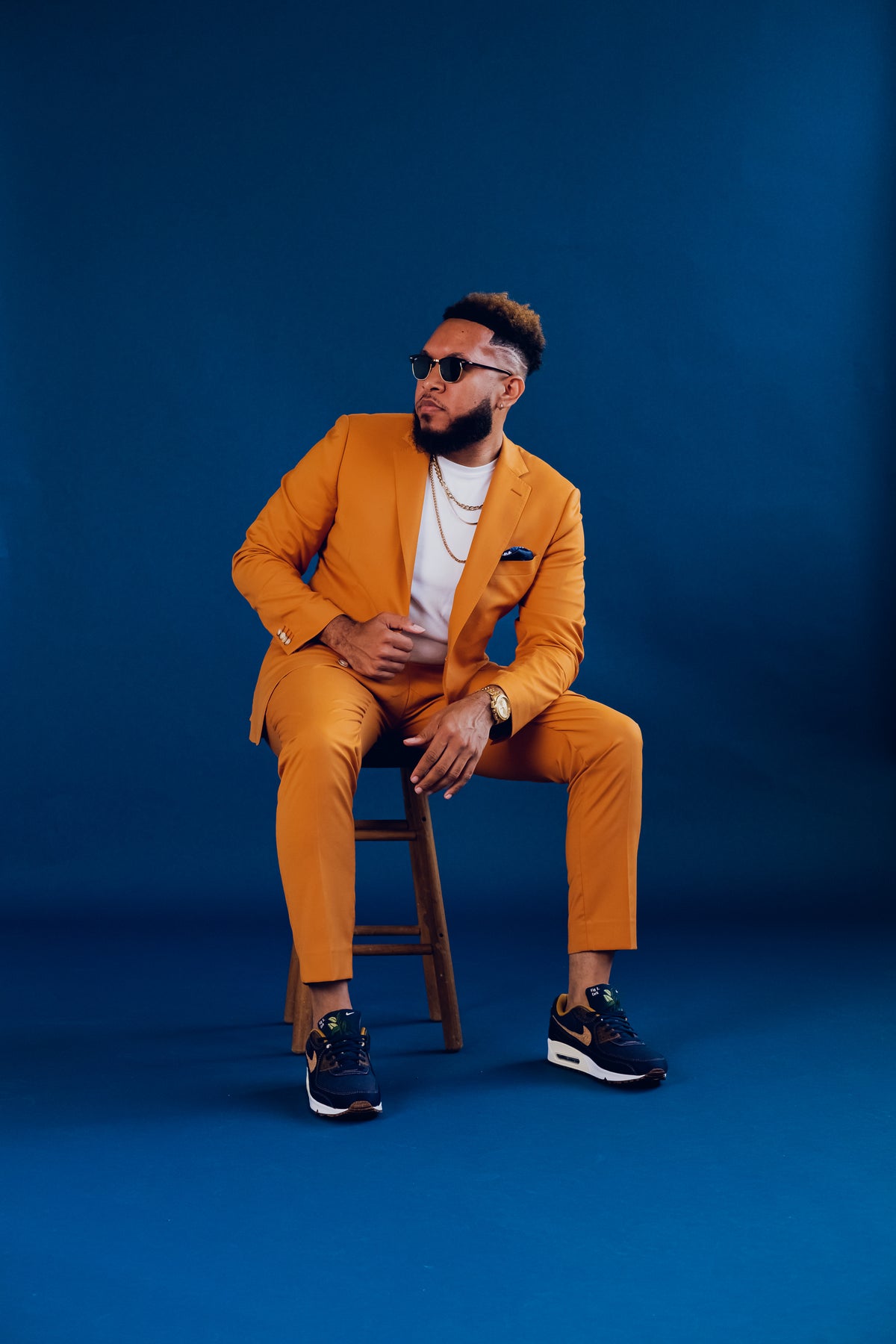 SPENCER Custom Burnt Orange Suit by Self-Made Couture
